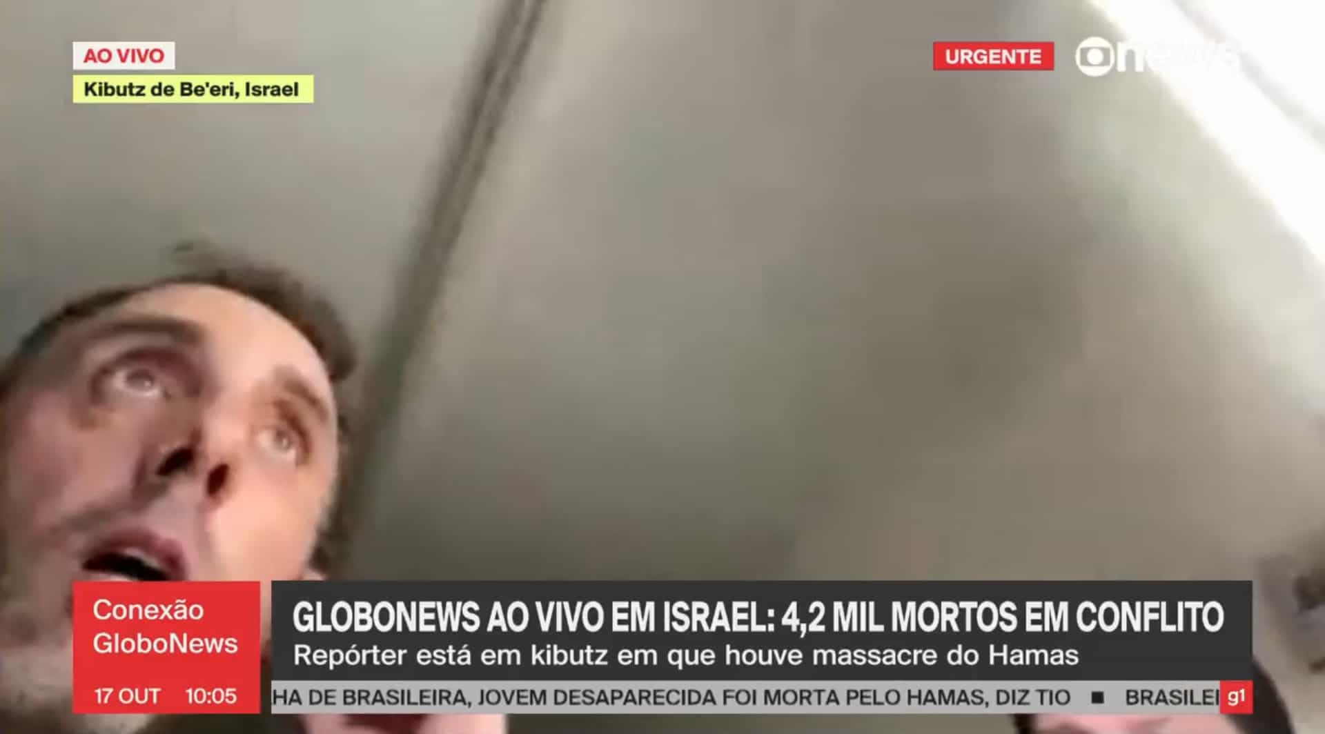 Documentarista da GloboNews foge ao vivo de ataque em Israel; vídeo