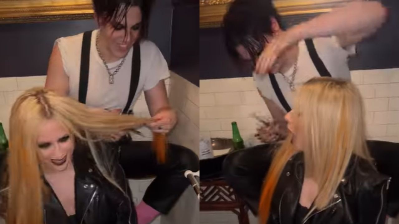 Avril Lavigne passa a tesoura em seu cabelo e choca fãs