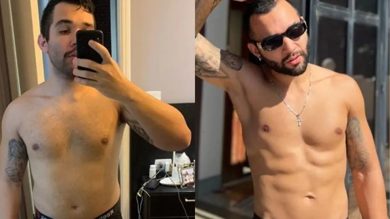 Jonathan Costa trata depressão e emagrece 25 kg; veja antes e depois