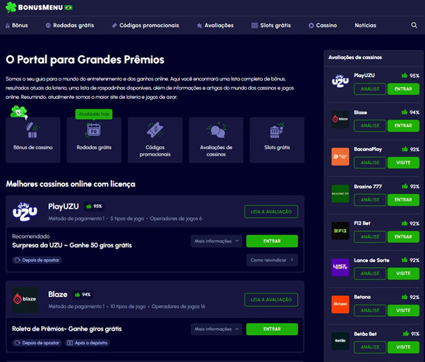 Rodadas grátis e bônus mudam todos os dias: plataforma reúne ofertas de cassinos licenciados no Brasil