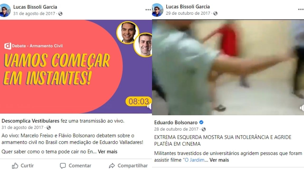 BBB22: Lucas usava o Facebook para manifestar apoio a Bolsonaro
