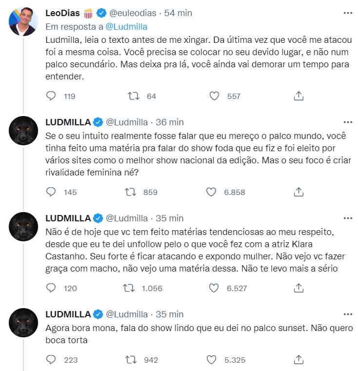 Ludmilla alerta perseguição de Leo Dias e cita Klara Castanho