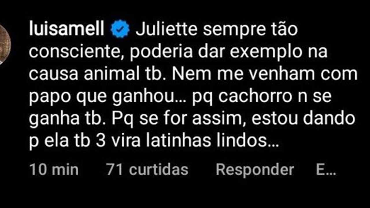 Luisa Mell critica Juliette: 