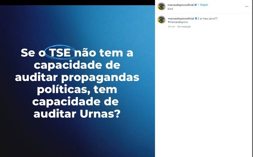 Âncora do SBT, Marcão do Povo questiona TSE e lisura das urnas