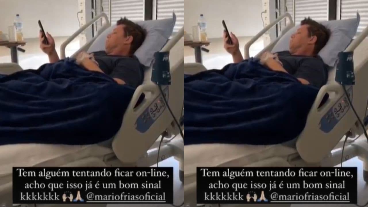 Mulher mostra Mario Frias em recuperação após infarto; assista