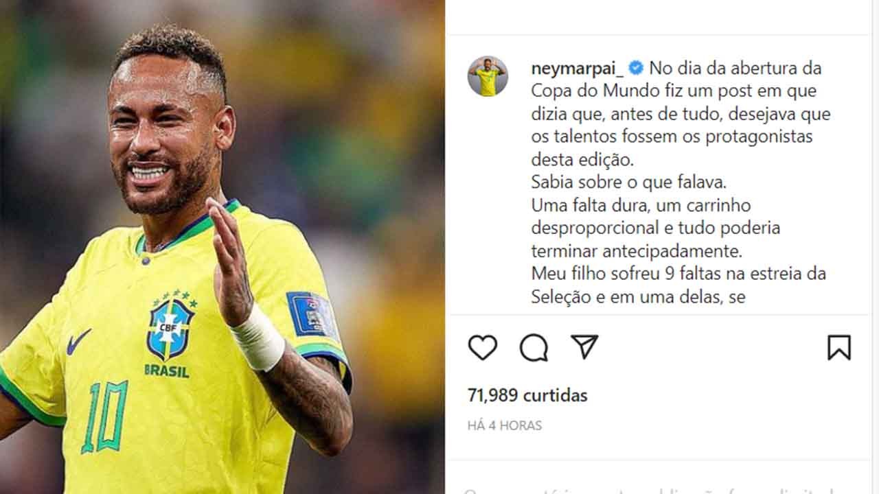 Pai de Neymar desabafa e detona rival: \"Não quero discutir\"