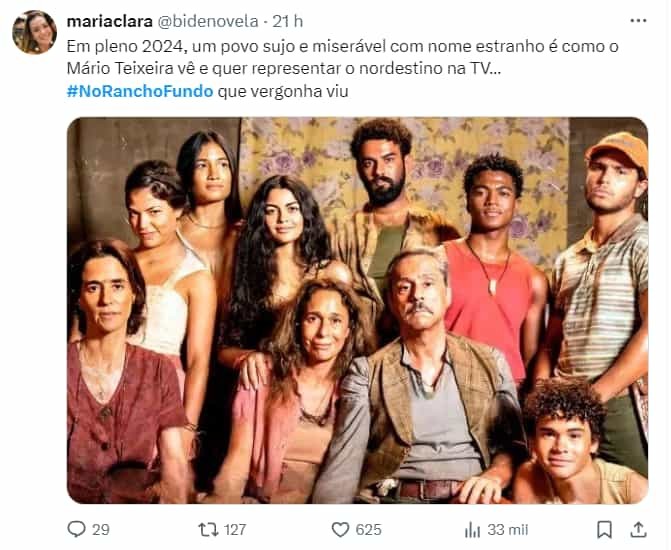 No Rancho Fundo: Nova novela da Globo causa polêmica com primeira foto