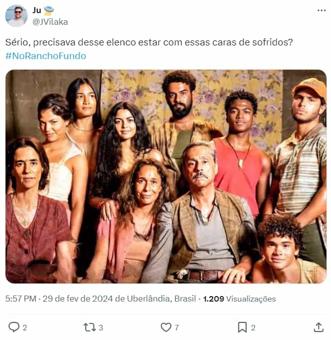 No Rancho Fundo: Nova novela da Globo causa polêmica com primeira foto