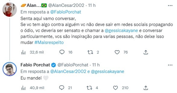 Fábio Porchat diz ter mandado mensagem para Gkay após polêmica piada