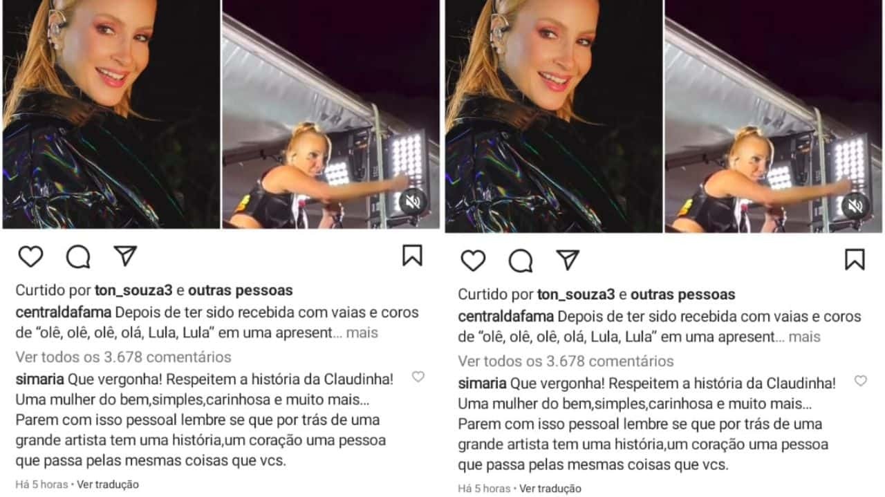 Simaria defende Claudia Leitte após vaias e coro a Lula em show: \"Que vergonha\"