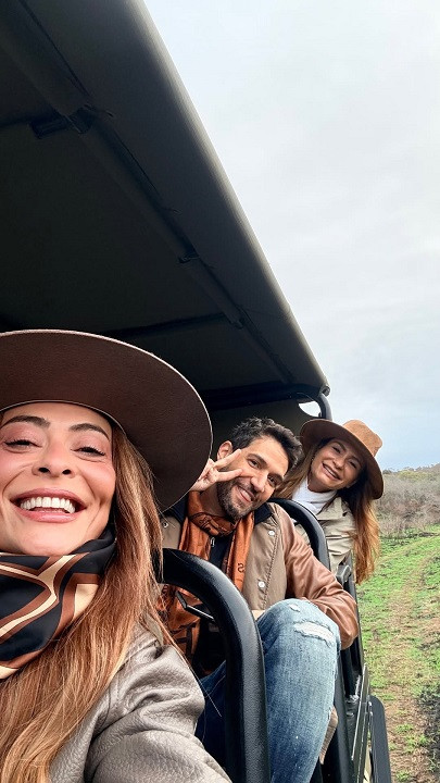 Leão, rinoceronte e girafa: as incríveis fotos do safari de Juliana Paes