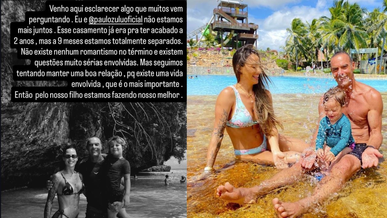 Esposa de Paulo Zulu anuncia separação e cita \"questões muito sérias\"