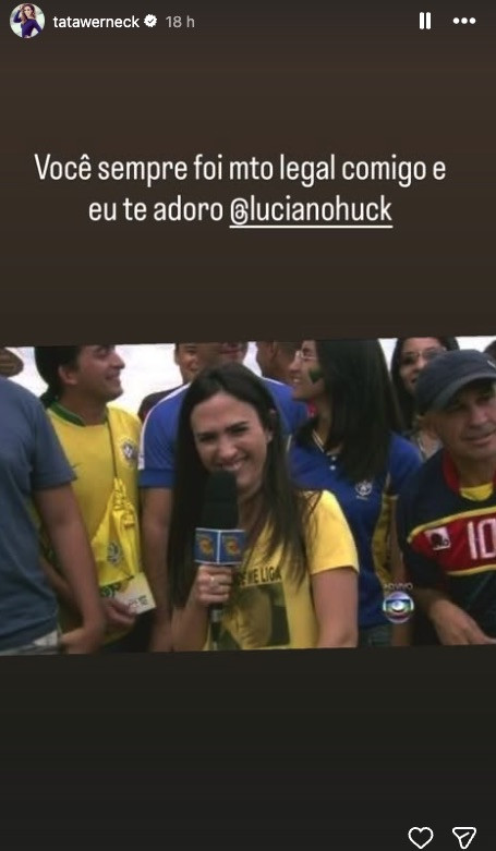 Tatá Werneck esquece aniversário de Luciano Huck e se desculpa: \"Quem nunca?\"