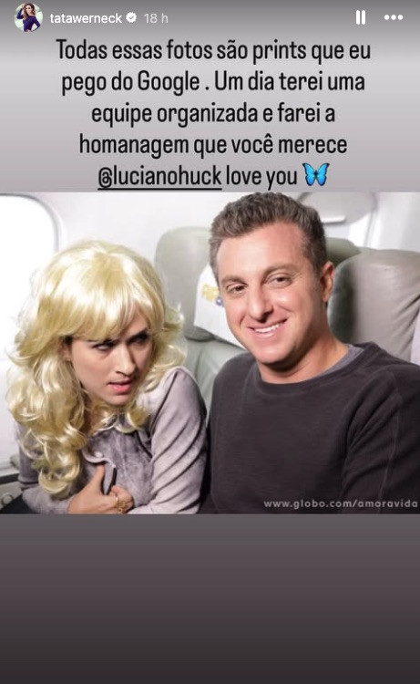 Tatá Werneck esquece aniversário de Luciano Huck e se desculpa: \"Quem nunca?\"