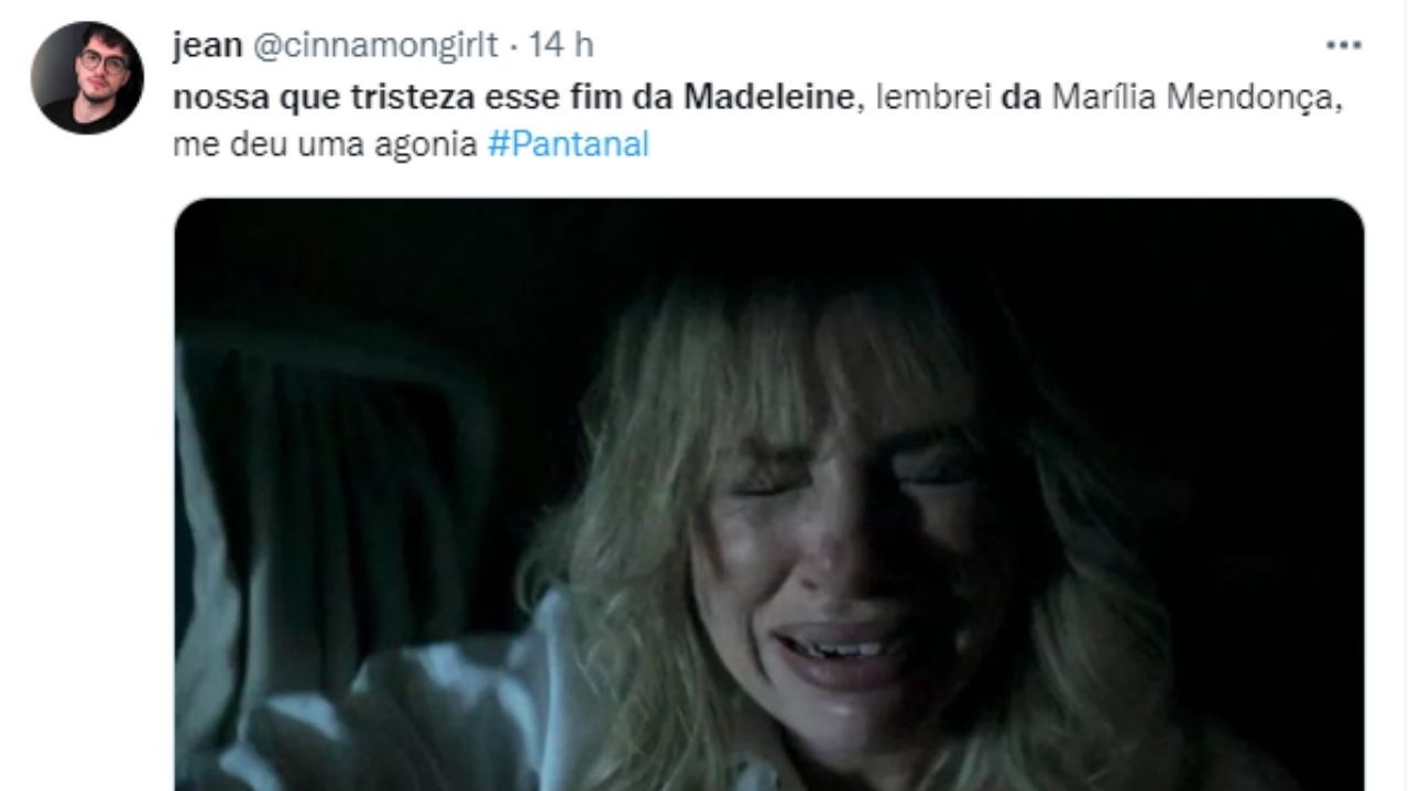 Pantanal: Morte de Madeleine faz público lembrar de Marília Mendonça: \"Agonia\"