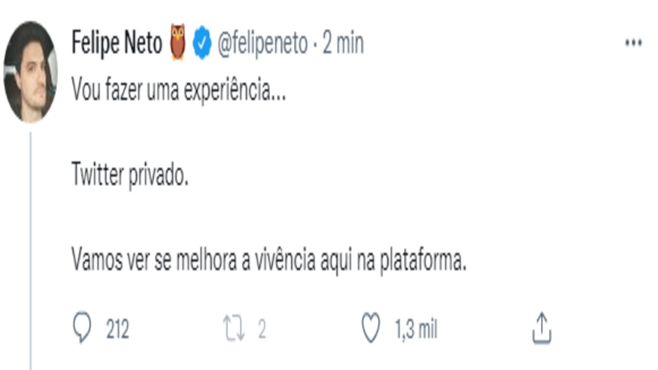 Felipe Neto toma atitude radical sobre ataque de seguidores: \"Experiência\"