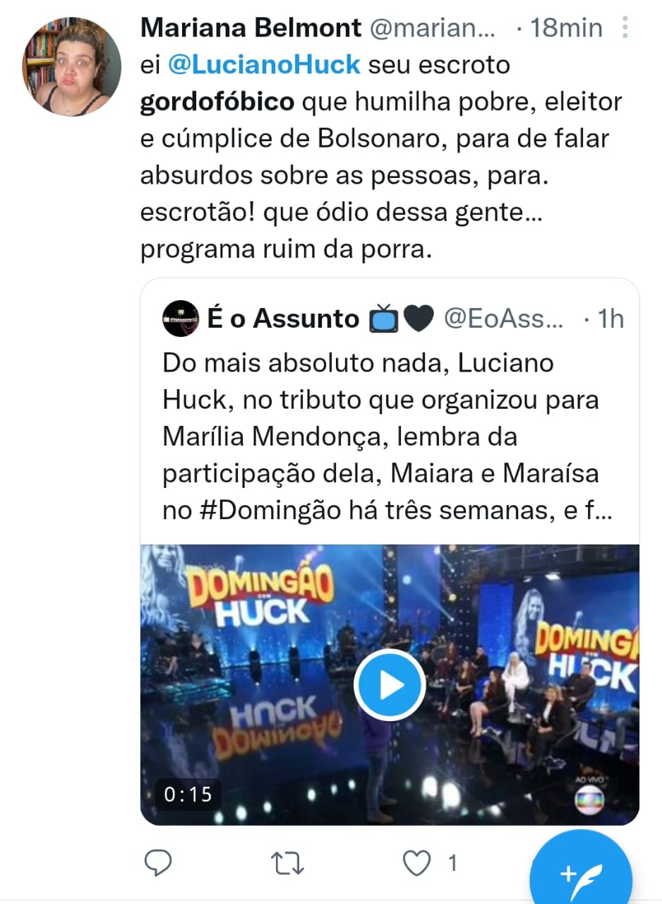Luciano Huck é criticado por falar do peso de Marília Mendonça: \"Gordofóbico\"