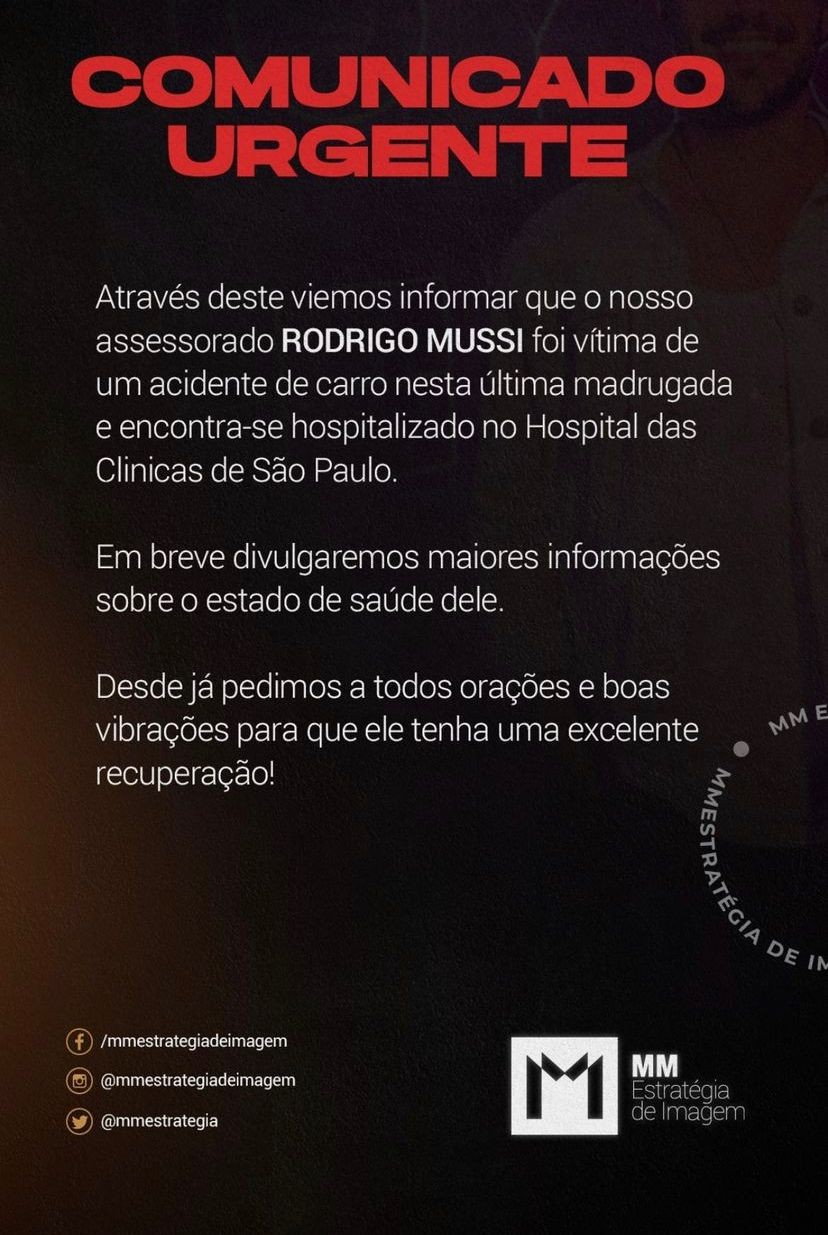 BBB 22: Rodrigo Mussi sofre acidente grave em SP