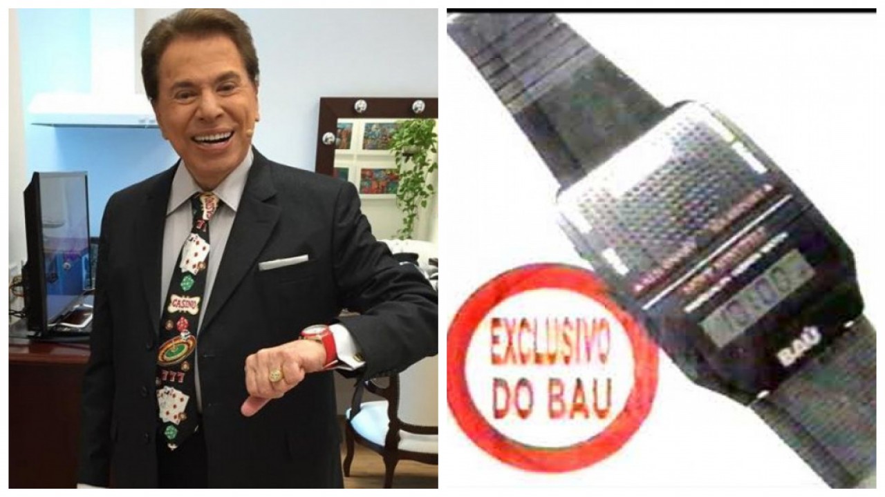 Silvio Santos e relógio do Baú