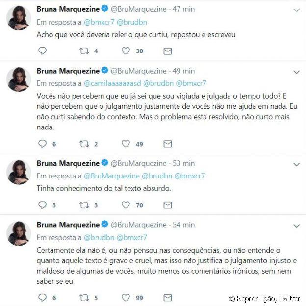 Bruna Marquezine discute com fãs e bloqueia usuários
