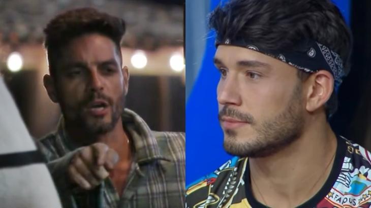 Lucas anda criticando Diego no reality show rural A Fazenda 2019.
