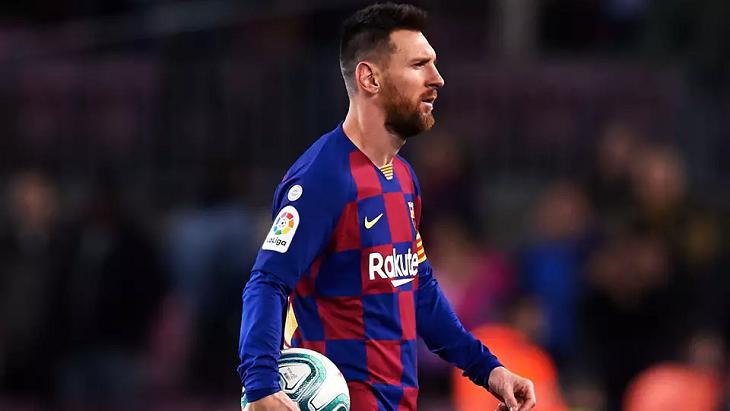 Messi durante partida do Barcelona