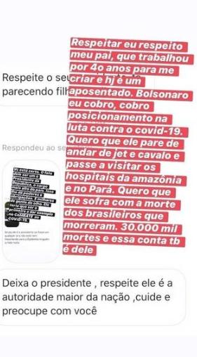 Geisy Arruda rebate seguidor e detona Jair Bolsonaro: \"Quero que ele sofra com as mortes\"