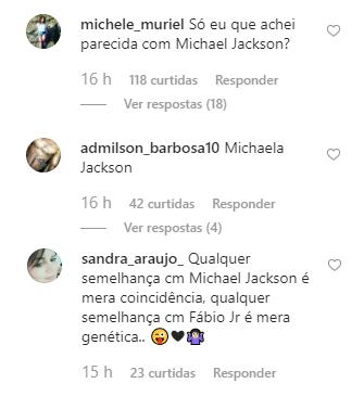 Cleo Pires é comparada com Michael Jackson por fãs e reage