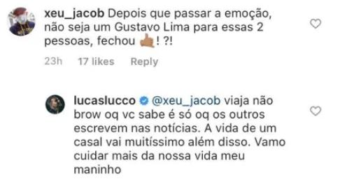 Lucas Lucco rebate comparação com Gusttavo Lima e defende cantor