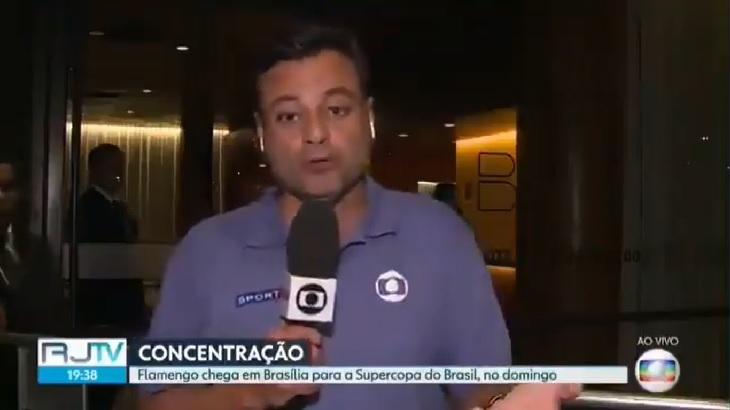 Éric Faria em link ao vivo falando do Flamengo