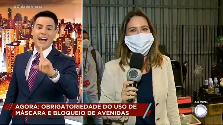 Luiz Bacci chama repórter Luiza Zanchetta de "baratinha" no Cidade Alerta