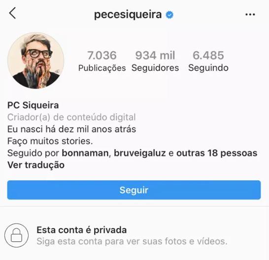 Após acusações de pedofilia, canal de PC Siqueira é excluído do YouTube