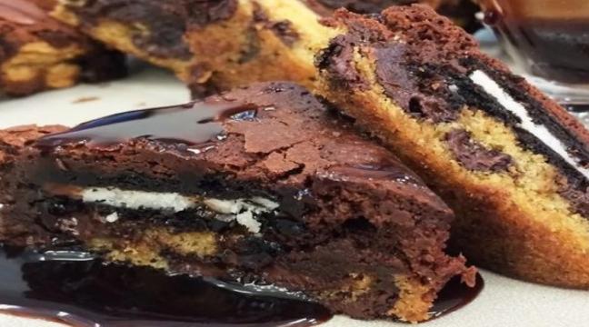 Receita do brownie com cookie da Ana Maria Braga