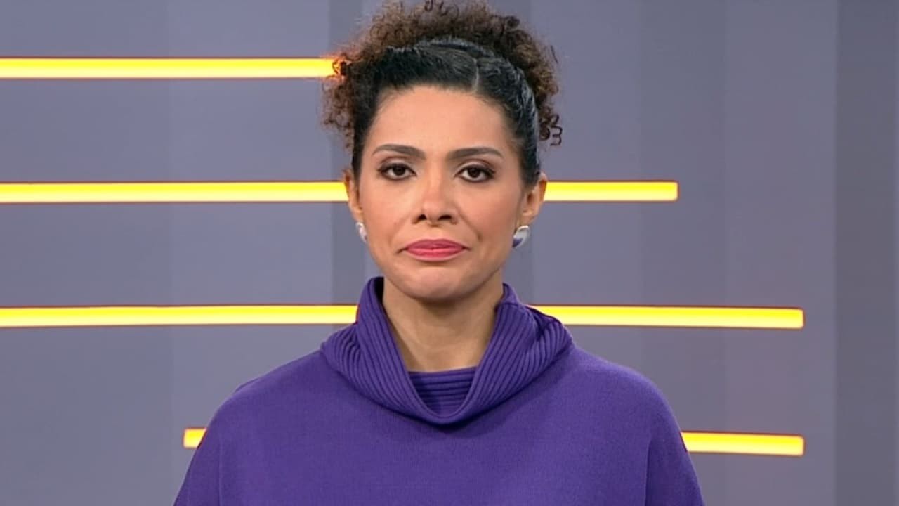 Aline Aguiar na apresentação do MG1, da Globo Minas