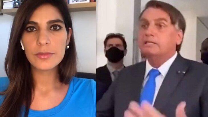 Andréia Sadi em live; Bolsonaro atacando a imprensa