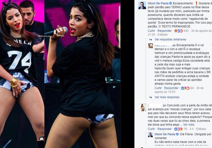 Vereador do Rio de Janeiro detona Anitta: \"Cantora ou garota de programa?\"
