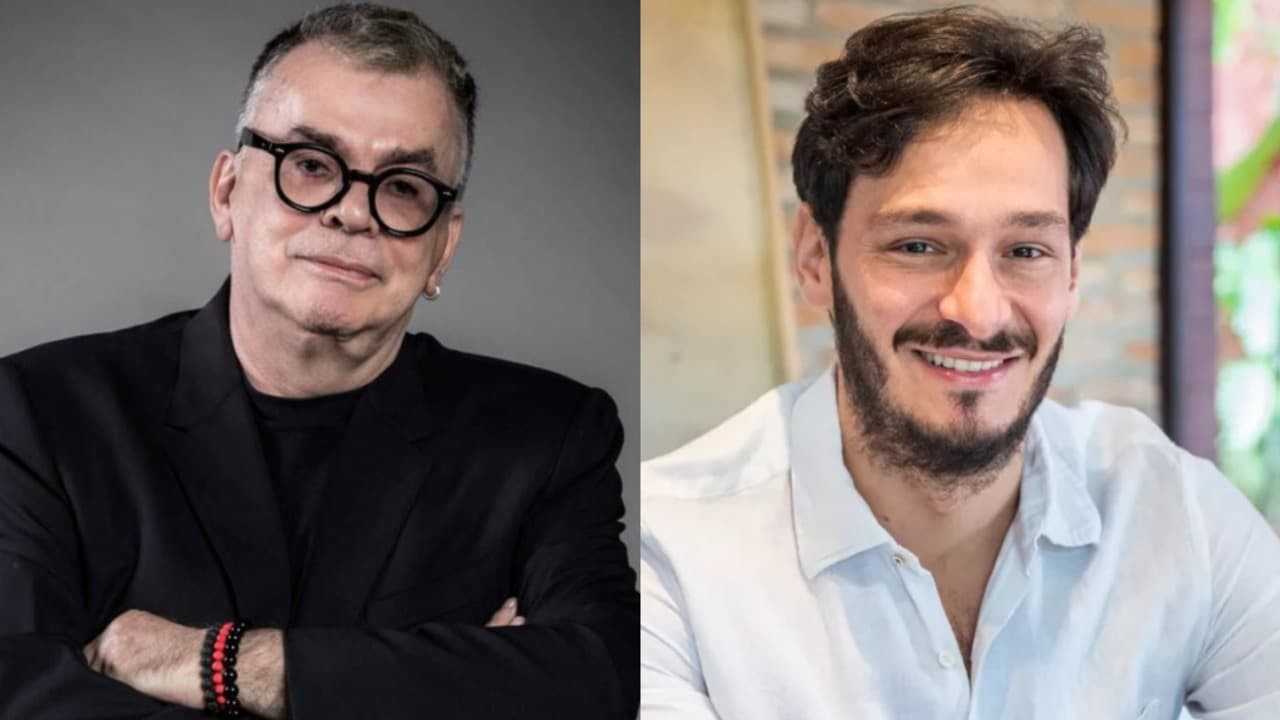 À esquerda, Walcyr Carrasco, autor de A Dona do Pedaço, sucesso de audiência na Globo há três anos; à direita, Bruno Luperi, que assina o remake de Pantanal, outro fenômeno em exibição na emissora