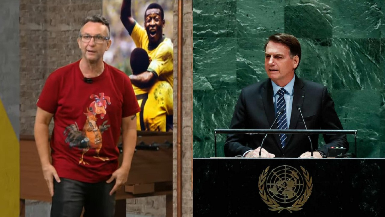 Neto (à esquerda) e Bolsonaro (à direita) em foto montagem