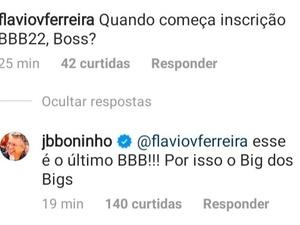 BBB21: Boninho diz que esta é a última temporada do reality e assusta fãs