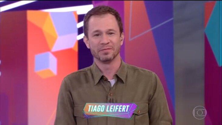 Tiago Leifert durante programa ao vivo