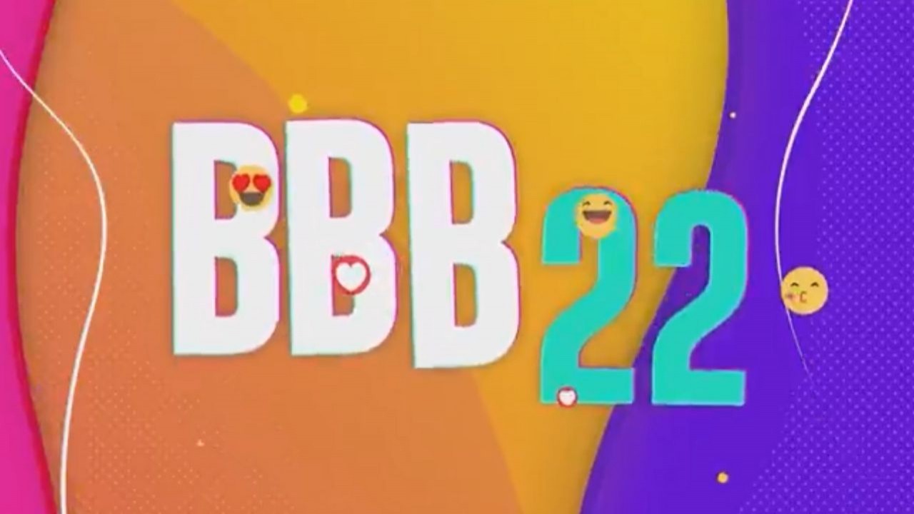 Arte colorida com o nome do BBB22