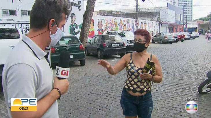Repórter Bruno Fontes, da Globo Pernambuco, passa por saia justa ao vivo