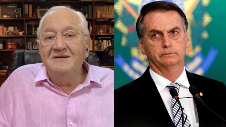 Boris Casoy no Conversa com Bial; Bolsonaro sério