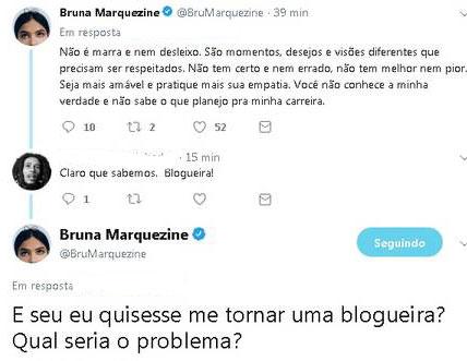 Bruna Marquezine briga com internauta após ser humilhada