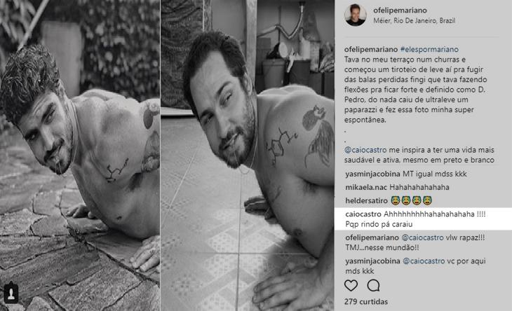 Com novo amor, Caio Castro se diverte com homenagem de \"sósia\" em rede social