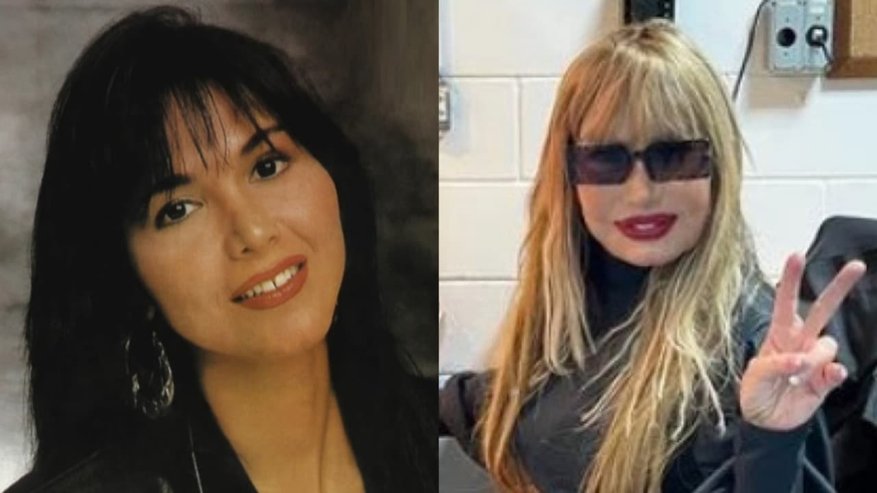 A cantora Rosana na década de 1980 e hoje, aos 68 anos