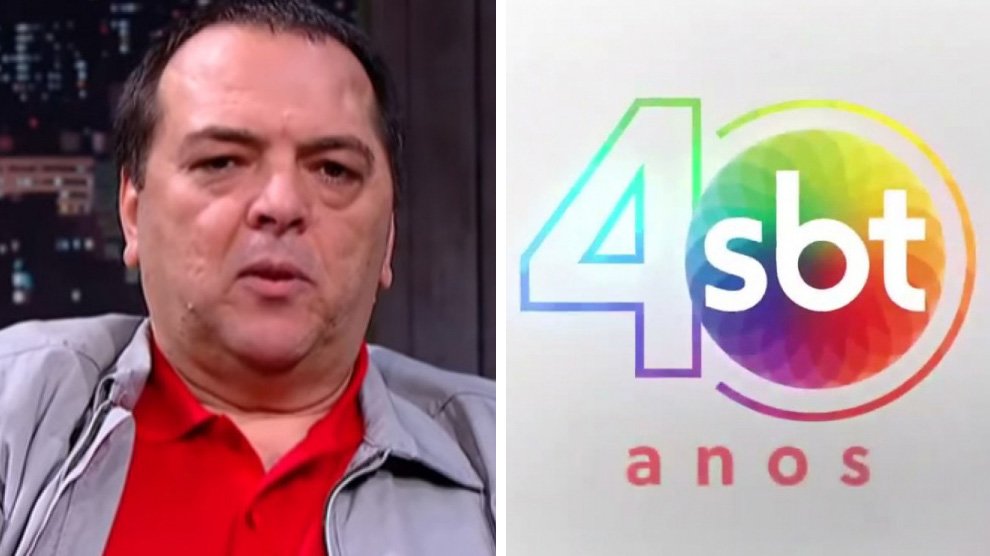 Carlos Bem-Te-Vi e o logo de 40 anos do SBT