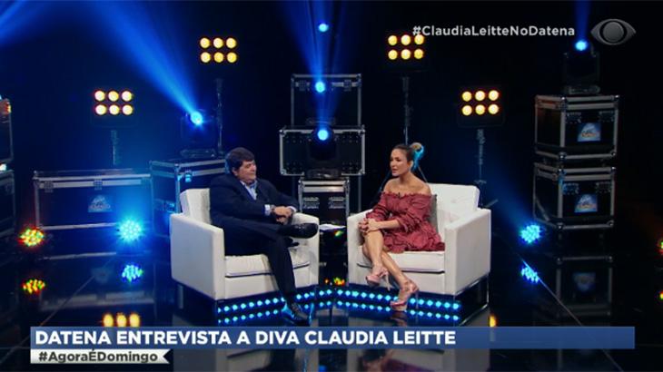 Após polêmica com Silvio Santos, Claudia Leitte ganha declaração de Datena e se emociona