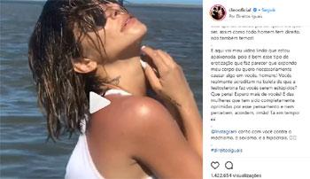 Cleo publica vídeo seminua e critica Instagram: \"contra hipocrisia\"
