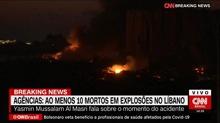 GloboNews e BandNews se destacam na cobertura ao vivo de explosão em Beirute